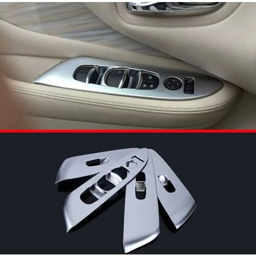 For Nissan MURANO 2015-2017 ABS Pearl Chrome Interior buttons panel Cover Trim