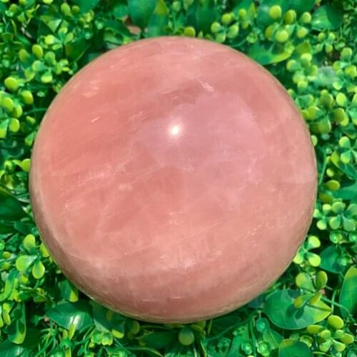 1pc Natural Crystals Quartz Pink Rose Sphere Energy Ball Reiki Stones Room Home Office Aquarium Decoration Accessories Gemstone