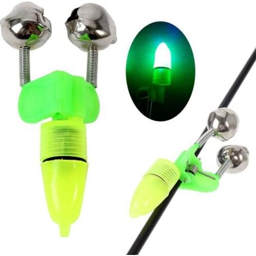 10Pcs Rod Tip Clamp Fishing Pole Fish Bite Lure Alarm Alert Twin Bell Ring Clip Fishing Bell Tool Accessories