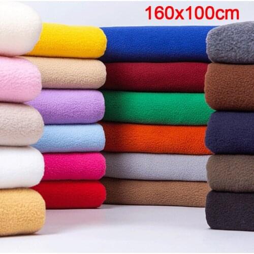 100*160cm Polar Fleece Fabric Thick Cotton Soft Plush Velvet Fabric DIY Handmade