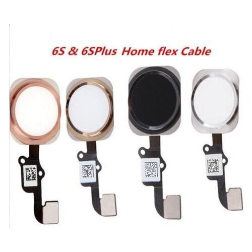 100pcs/LOT Home Button Flex Cable for iphone 6S 4.7 on off button Assembly for iphone 6S plus 5.5 Rose Gold Assembly