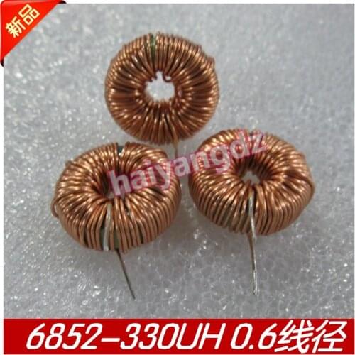 3pcs/18mm 6852-330UH 4A 0.6 Line Annular inductance 6852 Iron core Magnetic ring inductors