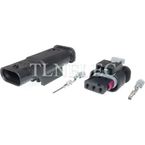 4F0973703A 4F0973703 TE Tyco AMP 3 Pin Male Female Auto Electronic Waterproof Connector Plug 1718653-1 for VW Audi