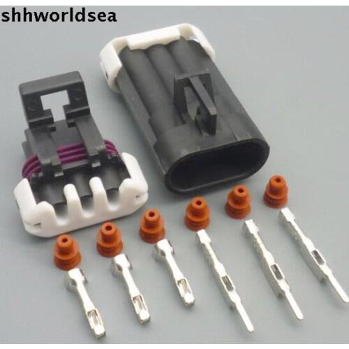 5/30/100set 1.5mm 3pin 3way kit male female auto wire harness connector 12129615 12129946