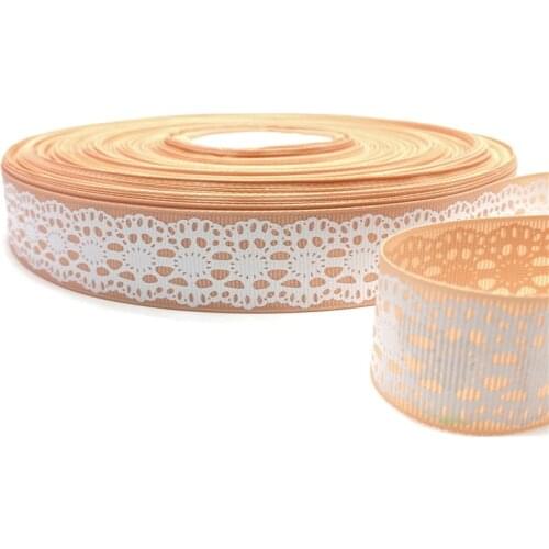 5yards 25mm 1" Grosgrain Ribbon Printed Pattern for Christmas Wedding Decoration DIY Sewing Handmand Craft Accessories #02