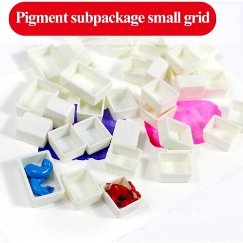 6/12/24/36/48pcs Empty Full/Half Pan/Grid/Block/Case/Box Paint Grids Empty Watercolor Subpackage Box Pigment Storage Supplies