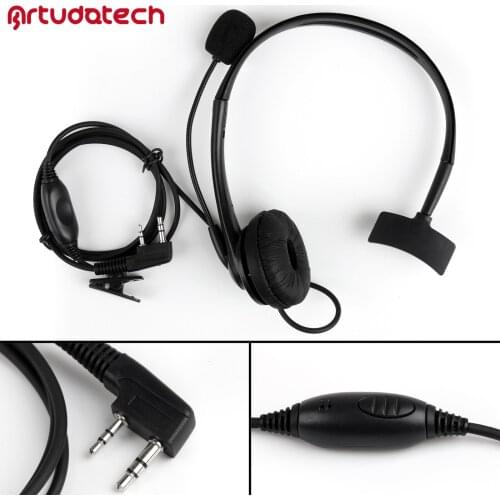 Artudatech For Kenwood For Puxing For Wouxun For Baofeng 2-Way Radio Overhead Headphone Headset