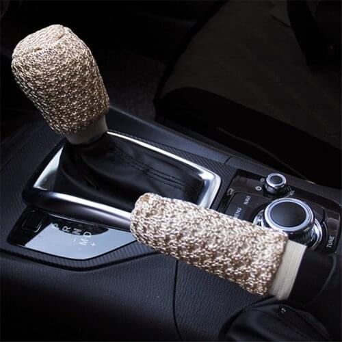Car Handbrake Grips Hand Brake Gear Shift Knob Cover Universal Auto Decoration Car-styling Hand Brake Cover Sleeve