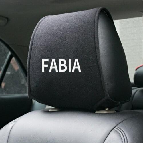 Car Styling for Skoda Fabia 1 2 3 mk1 mk2 Accessories Car headrest cover 1PCS