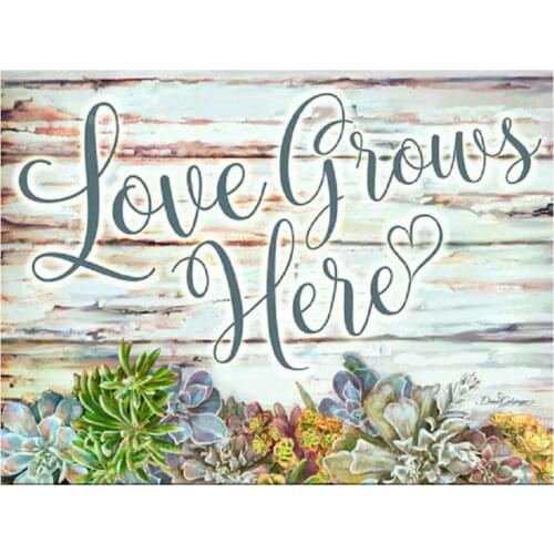 Flowers diamond mosaic embroidery painting love letters rhinestone sticker wall papers decor diamond art needlework handcraft