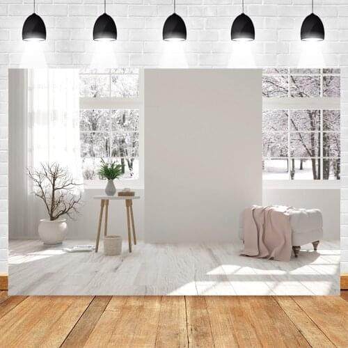 Room Window Interior Winter White Photography Backdrops Photographic Background For Photo Shoot Booth Photozone Photophone Prop