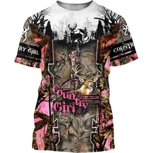 Animal Hunting deer 3D Printed men t shirt Harajuku Fashion Short sleeve shirt summer streetwear Unisex tshirt tops LK-99