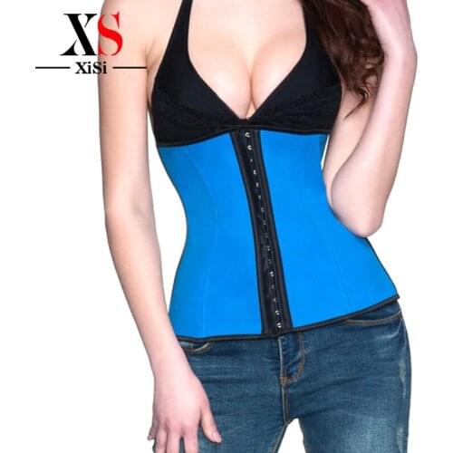 Hot sale fashion Shapewear slimmer Sexy Rubber Latex Corset Waist Trainer Steel Bones Corsets Body Shaper Underbust For Women