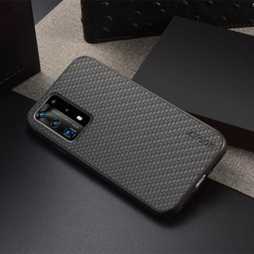 Leather Back Cover Phone Case for Huawei P40 ANA-AN00 ANA-TN00 ANA-NX9 6.1'' Coque Soft Edge Business Pc+TPU Pu Funda