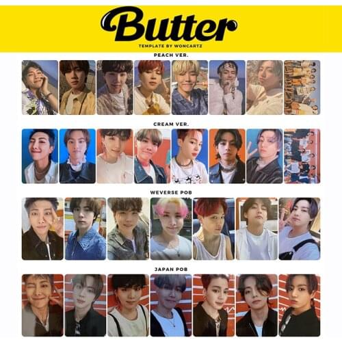 KPOP 8PCS/SET Bangtan Boys Butter LOMO Cards Postcards Photocards Double Sides JIMIN JIN SUGA J-HOPE Fans Collection
