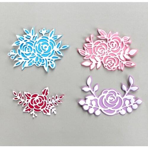 DUOFEN METAL CUTTING DIES solid outline and detailed rose floral embossing stencil DIY Scrapbook Paper Album 2019 new