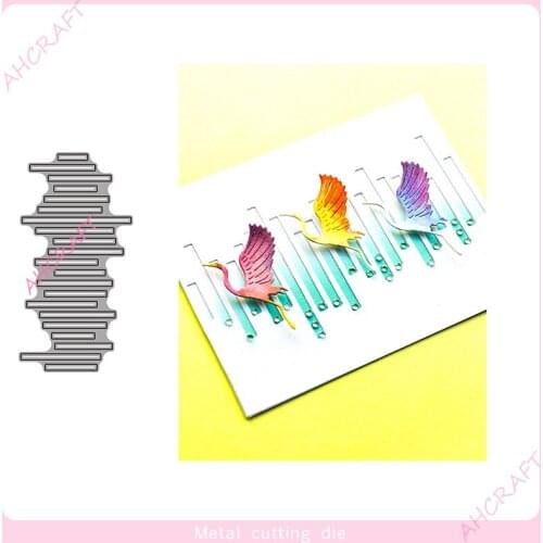 Uneven Striped Hollow Metal Cutting Dies for DIY Scrapbooking Photo Album Decorative Embossing PaperCard Crafts Die 2021