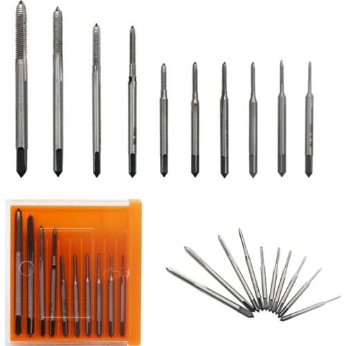 10pcs M1 to M3.5 Mini Hand Screw Taps Thread Wire Tapping Repair Tools alloy steel Machine Threading Tap set for Clocks Watches