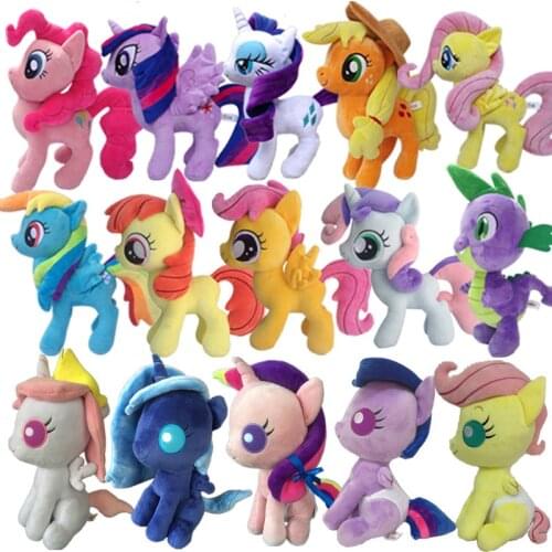 Kawaii Small Pony Cute Little Horse Plush Action Figures Princess Toys for Children Earth Ponies Unicorn Pegasus Alicorn Figure