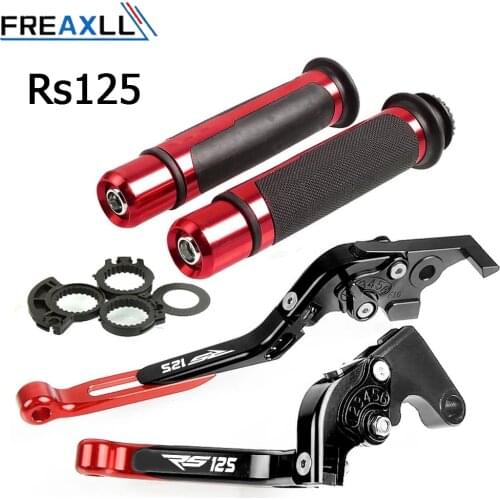 Motorcycle Adjustable Folding Brake Clutch Levers Handlebar Hand Grips For Aprilia RS125 RS 125 1996-2005 1997 1998 1999 2001