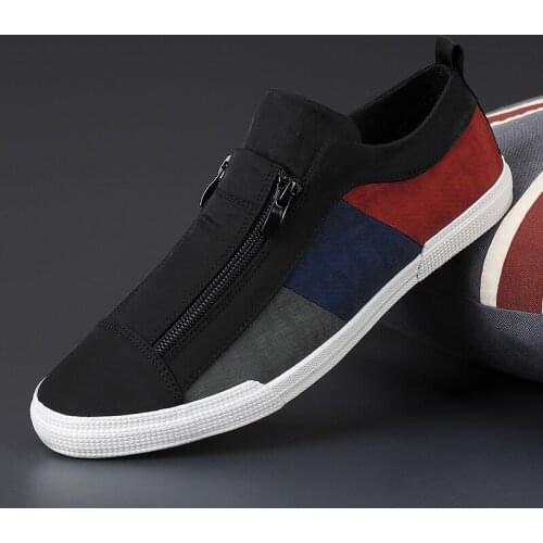Mens Casual Loafers Breathable Solid Slip on Mens Canvas Shoes Soft Lightweight Mens Sneakers