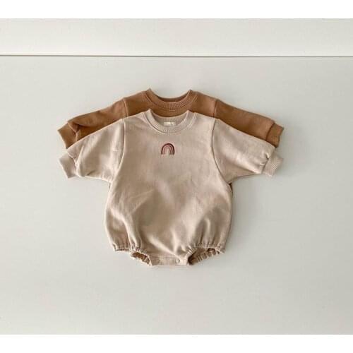 2020 Autumn New Childrens Clothing Korean Baby Romper Net Red Babys Romper Embroidered Onesie