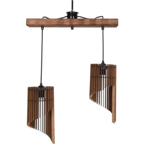2li Pendant Jonquil Rustic Wood Chandelier