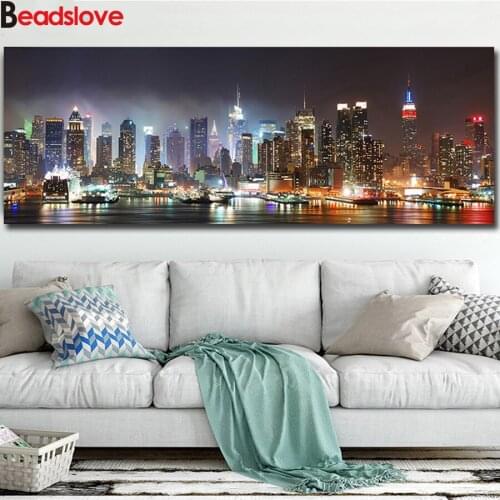 Full Square Round Drill 5D DIY Diamond Painting beautiful city night scene 3D Embroidery Cross Stitch Mosaic Decor handmade gift