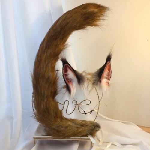 New Lynx Anime Beast Ear Beast Tail Wolf Ear Cat Ear Fox Ear Headband Custom COSPLAY KC Tail Animal Ears Lolita Mori High Qualit