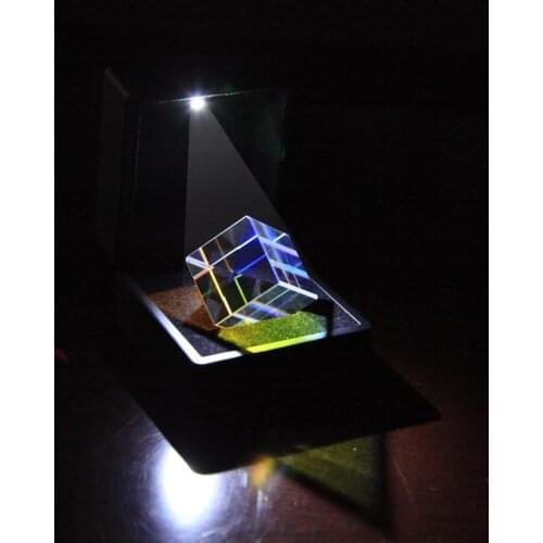 23*23*23mm Color Prism Cube Light Gift, Combined Color with Same Size Light Box, Optical Science Experiment Puzzle