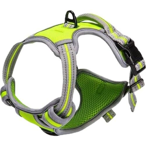 Dog Harness No Pull Reflective Breathable Adjustable Pet Harness For Dog Vest Id Custom Patch Outdoor Walking Dog Supplies