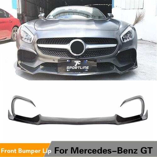Carbon Fiber Front Bumper Lip Spoiler Splitters For Mercedes-Benz GT 2015 - 2017
