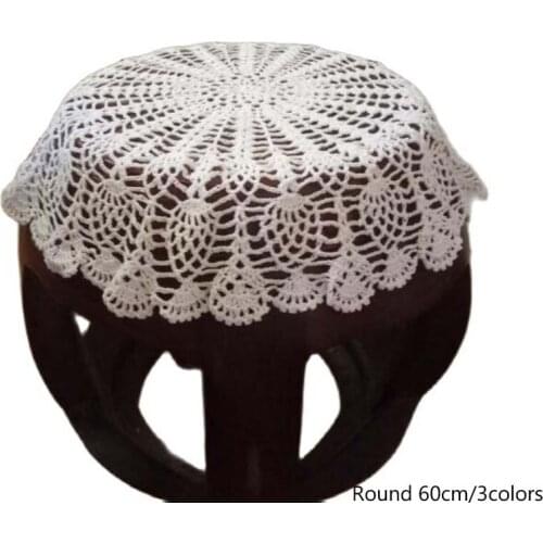 Vintage cotton placemat cup coaster mug dining kitchen coffee round table place mat cloth lace Crochet doily tea Christmas pad