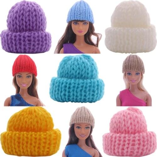 Knitted Hats For Barbies Pure Color Minimalist Style Multiple Colors For Our Children Come On! To Get It