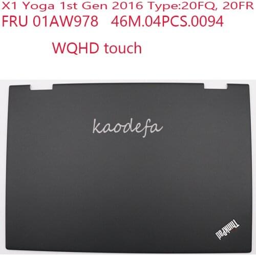 X1 YOGA TOP Cover For Thinkpad X1 yoga 1st gen 2016 Laptop Rear Cover FRU 01AW978 46M.04PCS.0094 black WQHD 100% OK