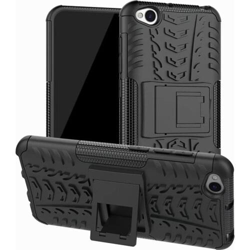 Redmi Go Case Cover Armor Stand Holder Rugged Silicone Shockproof Bumper Case for Xiaomi Redmi Go