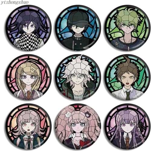 1pc 58mm Danganronpa: Trigger Happy monokuma Naegi Makoto Kirigiri Kyouko Badges Brooch