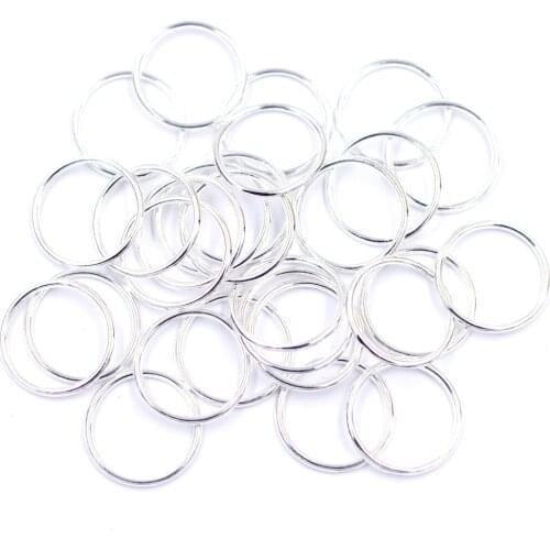 200Pcs Silver Plated Soldered Closed Jump Rings DIY Fashion Jewelry Charms Findings Wholesale 24mm Dia