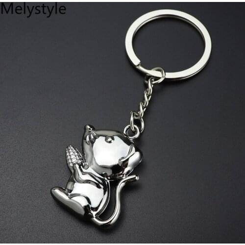 2019 Keychain mouse Pendants DIY Men Jewelry Car Key Chain Ring Holder Souvenir For Gift