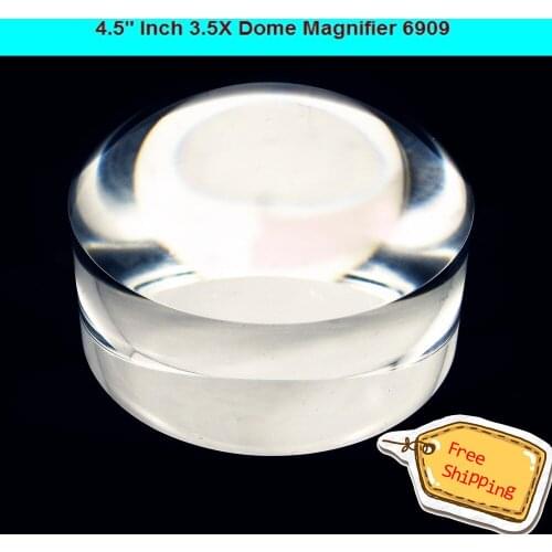 4.5" 3X Magnification Transparent Domed Magnifying STOEMI 6909 Paperweights Light Gathering Cabochon Dome Magnifier