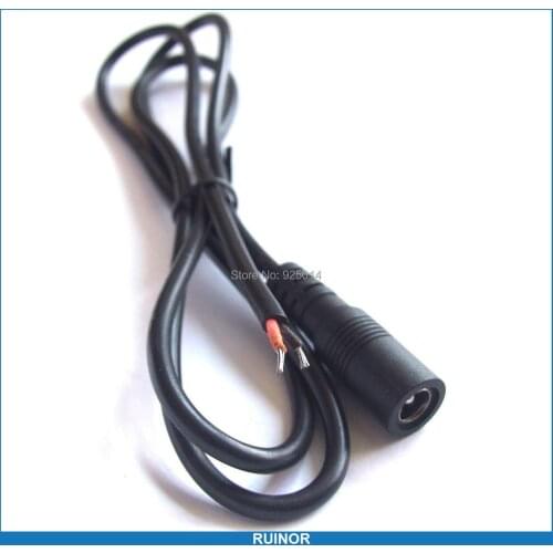 50 PCS 5.5mm X 2.1mm DC Female jack Cables for Power Charger Connector L: 100cm