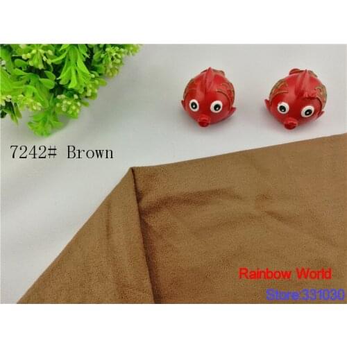 7242# brown thin Suede fabric for patchwork DIY sewing Sofa bags toys pillow colthes hat shoes material(100*150cm)