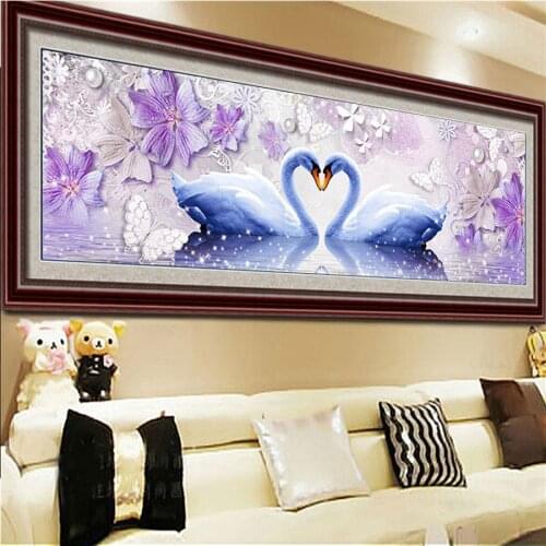 Swan diy 5d Diamond Painting Full Drill Square Mosaic Love diamond Embroidery Animal Home Decoration Diamond wedding gift Art