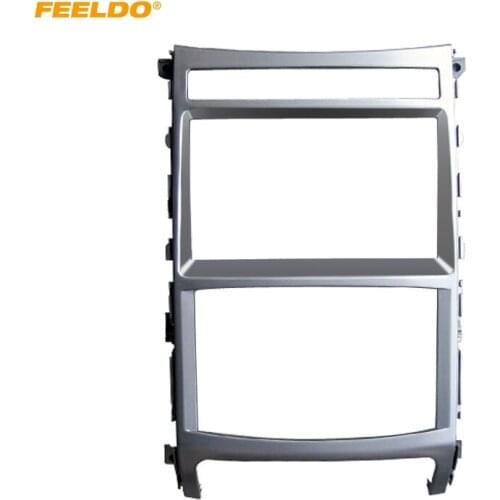 FEELDO Car 2Din DVD Radio Fascia Frame for Hyundai IX-55 2008-2012 Veracruz 2007-2012 Stereo Face Panel Installation Trim