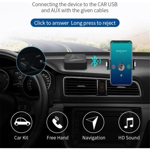Bluetooth 5.0 Receiver Transmitter 3.5mm AUX Jack RCA Music Wireless Audio Adapter Handsfree Call Mic NFC Kit For Car TV Auto ON
