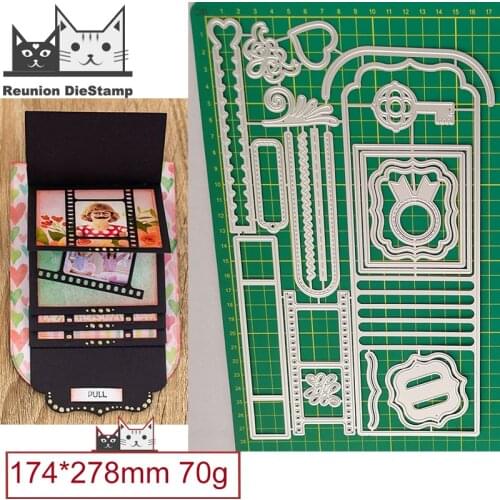 Cut Die Large Waterfall Card Combination Metal Cutting Dies Scrapbooking Steel Craft Die Cut Embossing Paper Cards Stencils