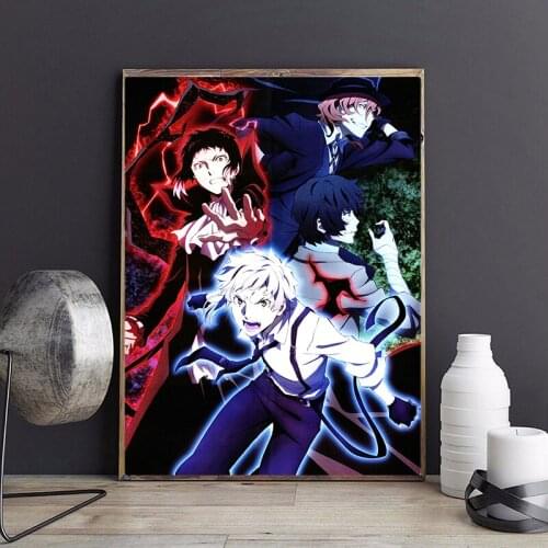 Bungou Stray dogs Japan Anime Canvas Painting frame Print Art Wall Poster for bedroom background Decortion