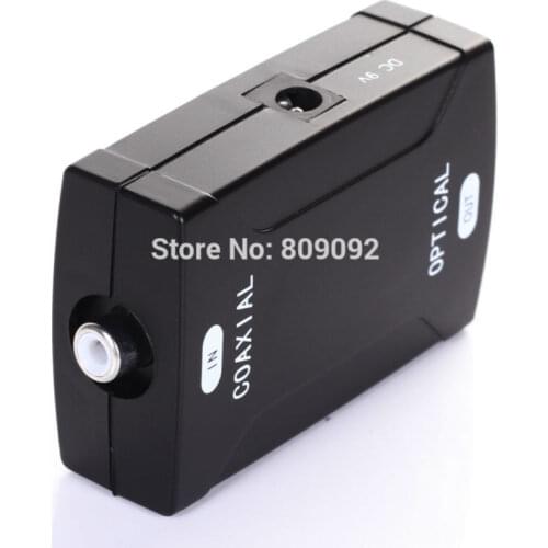Digital Coax Coaxial RCA to Optical TOSlink SPDIF Digital Audio Converter Adapter