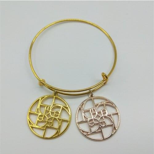 Fibonacci a spirale in un cerchio-Oro a spirale-golden rapporto-geometria regalo-scienza Bangles graducation regalo