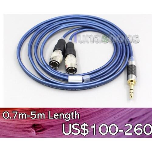 LN006455 Blue 99% Pure Silver Earphone Cable For MrSpeakers Ether 2 system C Flow CX AEON Noire RT Alpha dog Magnetic